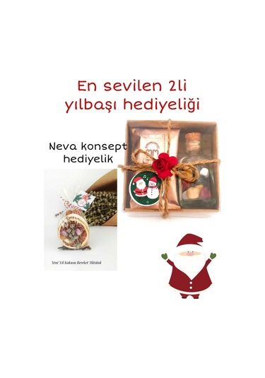 2 Li Yeni Yıl Yılbaşı Hediyesi Kahve Çikolata Kutusu Ve Yılbaşı Tütsüsü