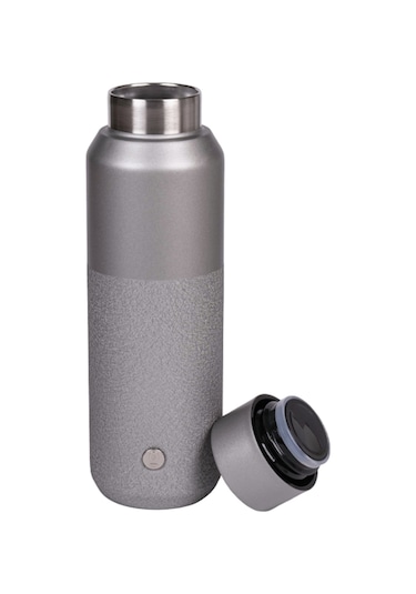 Gümüş Rengi Paslanmaz Çelik Metal Matara 550 ML Kapaklı No:98