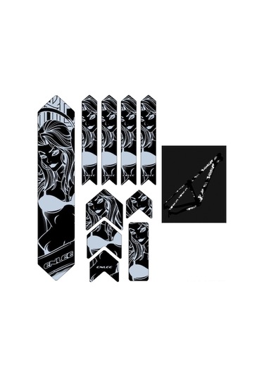 Bisiklet Çerçeve Koruyucu Yansıtıcı Sticker - Kadın Modeli, Kırılmaya Dayanıklı, Gece Görünürlüğü Artırıcı, Kolay Uygulanır