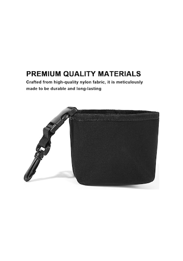 Qingmipy Siyah Golf Topu Ve Çubuğu Temizleme Çantası - Taşınabilir Su Depolama Özelliği İle Pratik Nylon Temizleyici Siyah