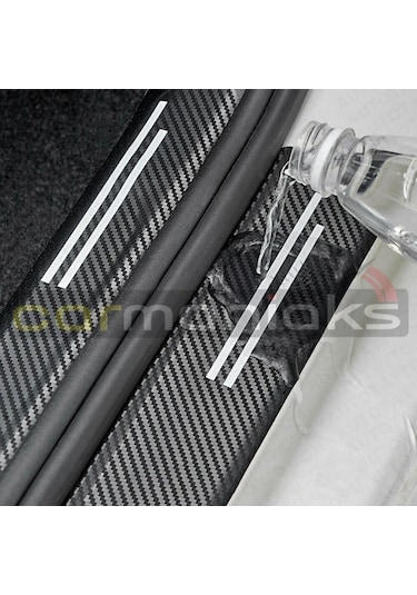 Jeep Uyumlu Karbon Kapı Eşiği Folyo 4'Lü Set