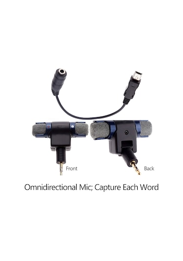 Xindoker 360 Ses Kaydeden Taşınabilir Stereo Mikrofon - Gopro Ve Akıllı Telefonlar İçin Usb Adaptörlü