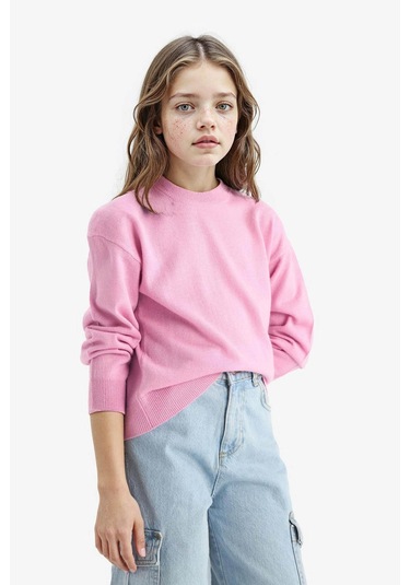 Defacto Pembe Kız Çocuk Kazak C6902a8/pn444 Pembe