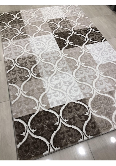 Dinarsu Halı Divina 150X233 Dı-010 Vizon Krem Kareli 4 M2 Halı !
