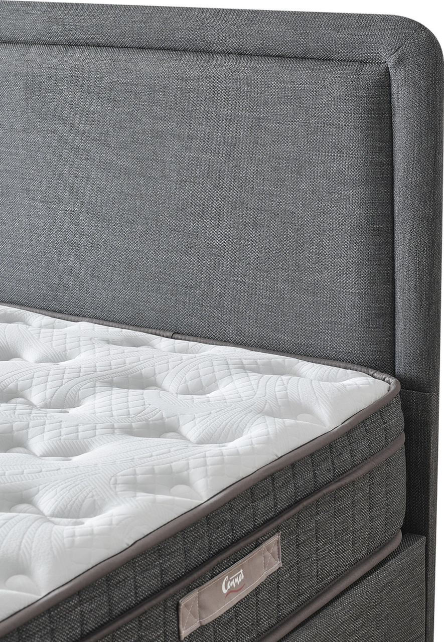 Melisa Tek Kişilik Sandıklı Baza + Full Ortopedik Antibakteriyel Visco Yatak + Başlık 3 Lü Set 90 x 190