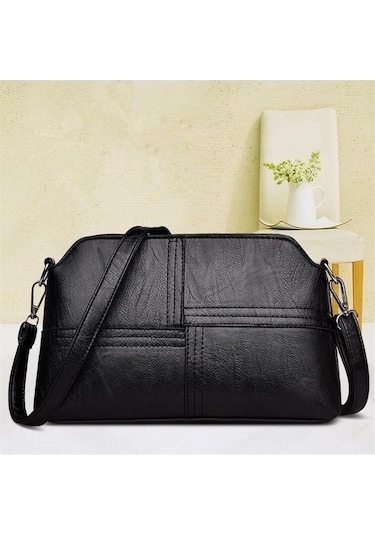 Ankatek Yogodlns Siyah Siyah Rahat Pu Postacı Mcrtrade Küçük Kadın Kadın Deri Crossbody Çantası Çanta Anne Ox Siyah Siyah