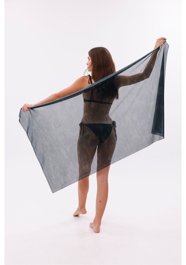 Tarzını Seç İç Gösterir Transparan Pareo - Gölgeli Zarafet Model 150x95 Cm Çok Renkli