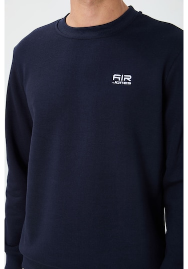 Tommy Life Omar Lacivert Şardonlu Erkek Sweatshirt - 88137 Lacivert