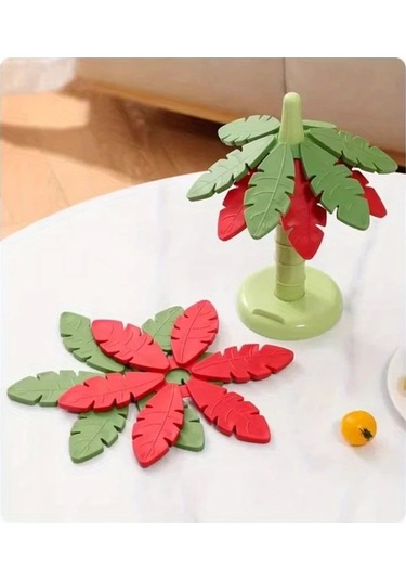 Brightnova Red Tree Five-piece Set Yaratıcı Ağaç Gövdesi Ve Yaprak 5 Parça Set Mutfak Dekorasyon Isıya Dayanıklı Anti Skal