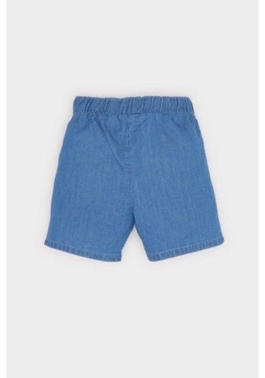 DeFacto Erkek Bebek Beli Lastikli Jean Şort E6837A525SMBE394 Mavi