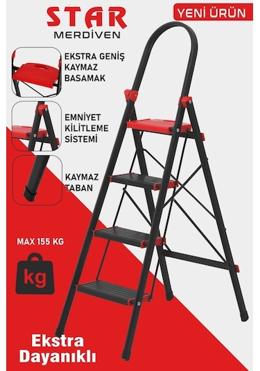 Devecioğlu 4 Basamaklı Star Geniş Basamakli Merdiven