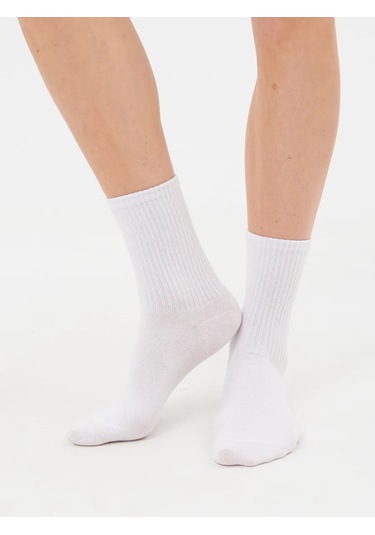 Dzen&socks Beyaz Yüksek Çorap Seti 253479954 Beyaz