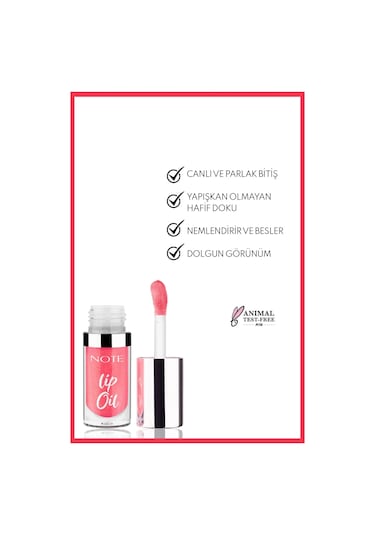 Note Cosmetics Lip Oil Nemlendirici Ve Parlatıcı Dudak Bakım Yag I - 20 Pink For Me - Pembe Pink
