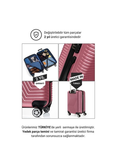 G&d Polo Suitcase Abs Gül Kurusu Kabin Boy Valiz 600.08-k Gülkurusu