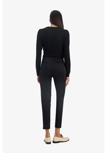 Defacto Sigaret Normal Bel Düz Paça Saten Pantolon J8743az25wnbk27 Siyah