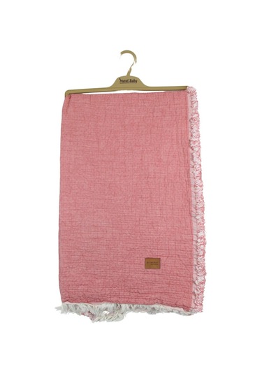 Murat Baby Püsküllü Müslin Battaniye 9367155 - Nar Çiçeği Çok Renkli