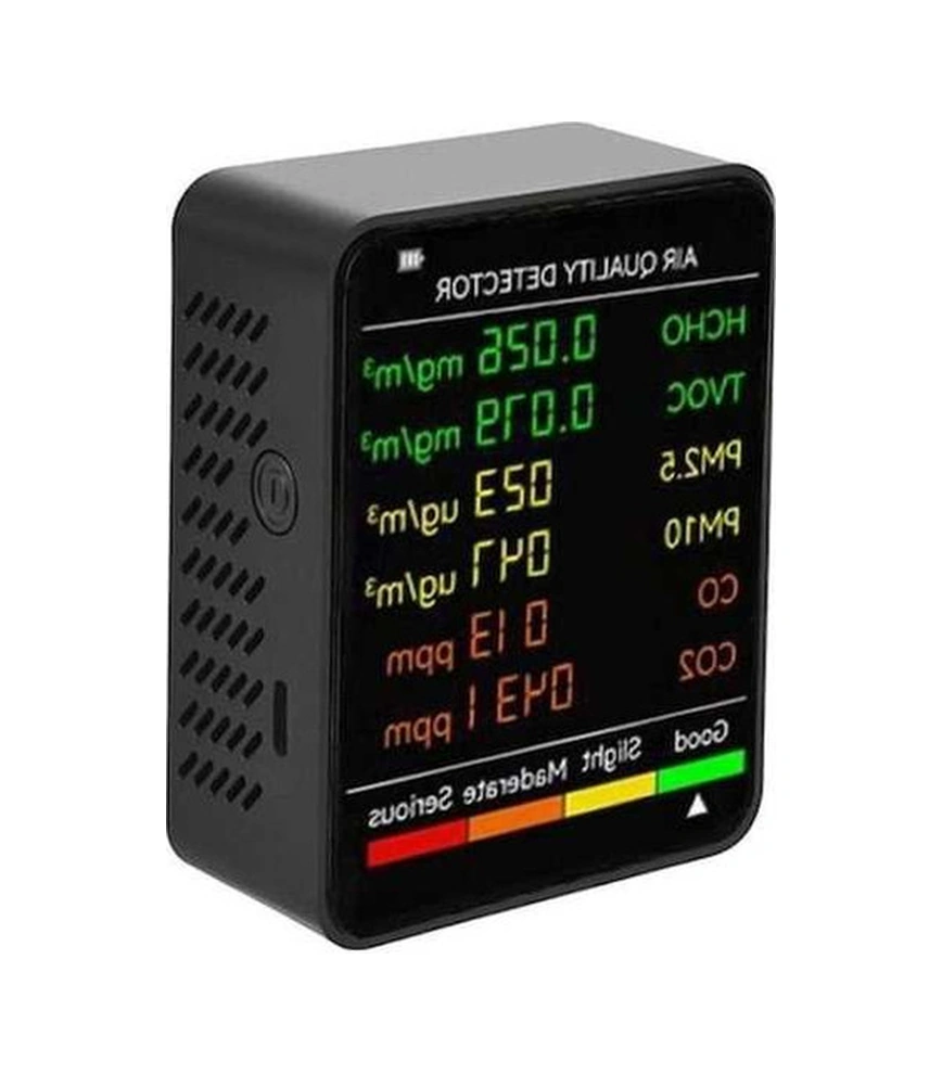 Tongxida Pm2.5/pm10 Hava Kalitesi Dedektörü İç Mekan Hava Kalitesi Monitörü Siyah