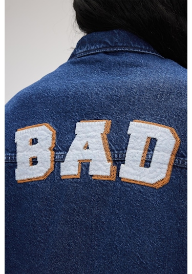 Adelina Koyu Mavi Kadın Denim Ceket-indigo İndigo