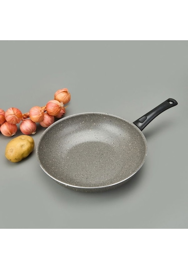 Mehtap Wok Tava - Gri - 30 Cm Gri