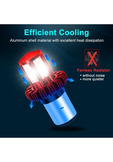 Motosiklet Kafa Lambası Ampulleri H6 Ba20d H4 Led Hi Lo Işın Moto Led Far Motosiklet Led Lambalar Dönüşüm Kiti Ampuller 1200lm 6000 K H4