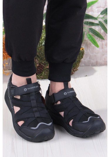 Hammer Jack 24813 Crımson Rahat Esnek Orijinal Ürün Outdoor Erkek Sandalet Siyah