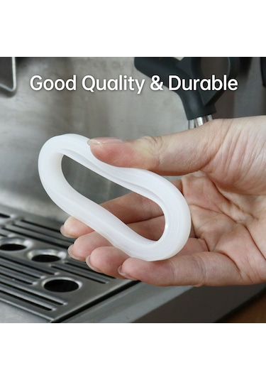 Kangvka Breville 450/870/878/880 Uyumlu 54mm Kahve Makinesi Filtre Başı Silikon O-ringi - 2 Adet Yemek Kalitesi Sarımsı Bej