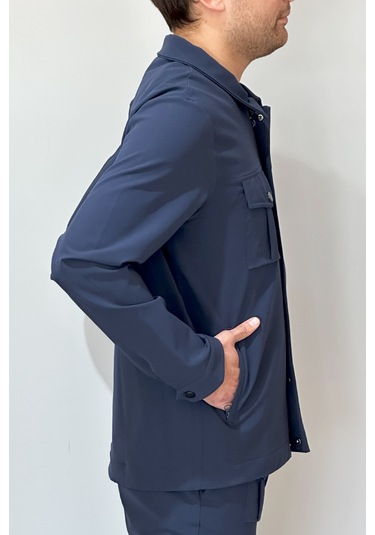 Erkek Modern Fermuarlı Üst 24720 Lacivert Lacivert