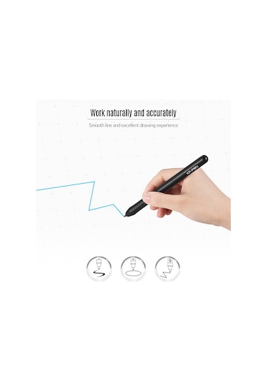 Kosona 荣基 P01 Pasif Baskı Kalemi - Şarj Gerektirmeyen, 2048 Baskı Hassasiyeti, Xp-pen Star Serisi Ve G430/g540/g640 Tabletler İçin Siyah