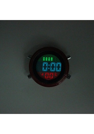 Suntek Su Geçirmez Mini Çalar Saat Motosiklet Kırmızı-siyah