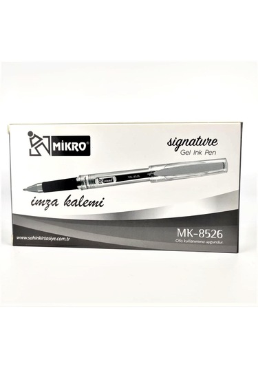 Mikro Mk-8526 Jel Mürekkep 1 Mm İmza Kalemi 12 Li Paket Mavi