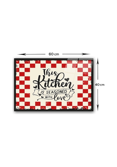 Decorita Cam Ocak Arkası Koruyucu | Kitchen Love | 40cm x 60cm