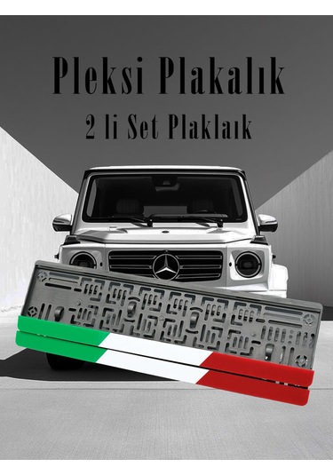 İtalyan Bayrak Renkli Plakalık Pleksi