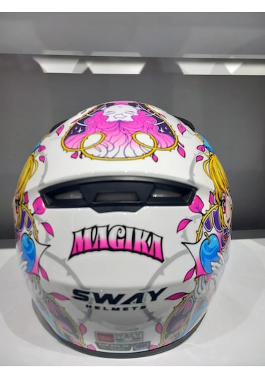 Kask Çocuk Sway 815k Gloss Gırl Full Face Çok Renkli