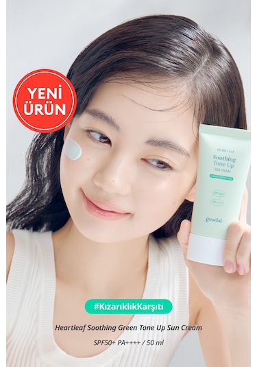 Kızarıklık Karşıtı Güneş Kremi Goodal Heartleaf Soothing Green Tone Up Sun Cream Spf50+ Pa++++