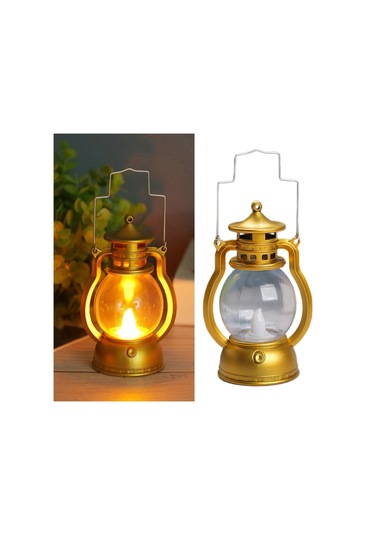 Suntek Fener Led Yağ Lambası Masa Sundurma Kabin Altın Altın