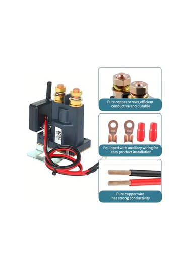 Elmpaly 500a 12v Araç Uzaktan Kumandalı Akü Anahtarı Karavan Motosiklet Ve Tekne İçin 12 Volt Akü Izolatör Rölesi