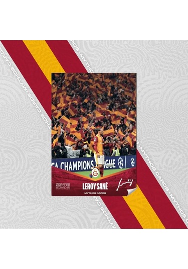 Galatasaray X Juventus - Leroy Sane İmzalı Statik Poster