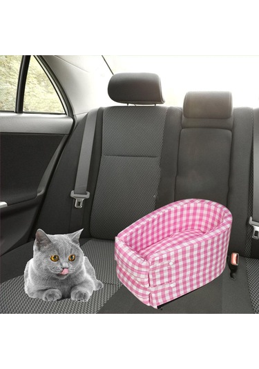 Homyl Taşınabilir Kedi Araba Koltuğu Küçük-kafes-pembe