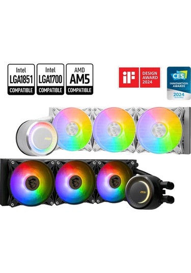 Msı Mag Corelıquıd E360 Whıte 360mm Argb Sıvı İşlemci Soğutucu Lga 1150/1151/1155/1156/1200/1700/am