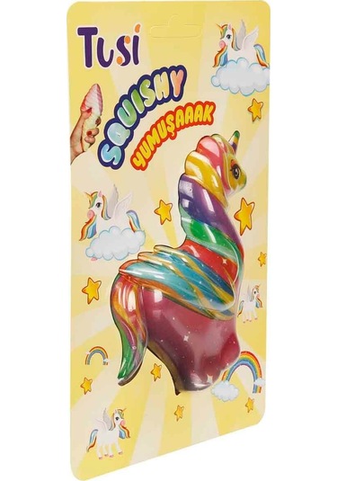 Squishy Unicorn Figürü: Kawaii Slow Rising Tek Boynuzlu At Stres Atan Yumuşacık Oyuncak Unicorn