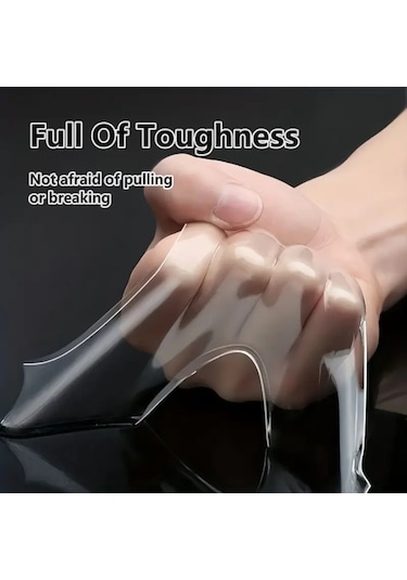 1 Metre Ultra Güçlü Çift Taraflı Nano Bant Halı Tablo Resim Yapıştırma Bandı 2 Cm En