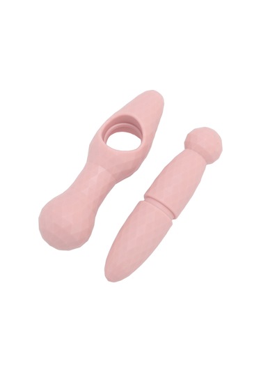 Moveevo El Tipi Masaj Aleti, Çift Başlı Akupresür Ve Myofascial Serbestleştirme, Derin Doku Masajı, Portatif Ve Parçalanabilir, Pembe Pembe