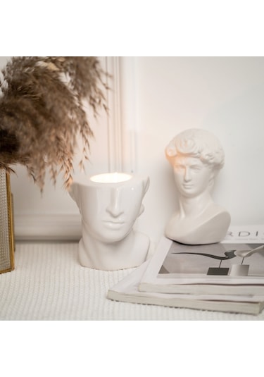 Karaca Home Daring Dekoratif Mumluk Beyaz 300.23.01.0361