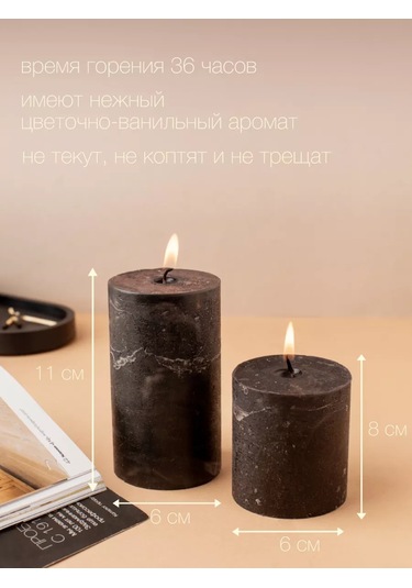 Svetıt' Dekoratif Mum Seti 2 Adet Mumlu Ev Heykel Volu Undead 161888707 Siyah