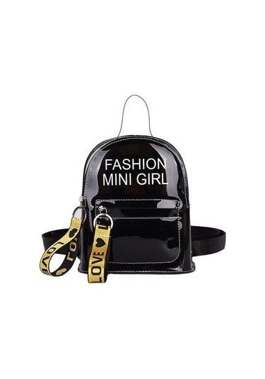 Kadın Sırt Çantaları Şeffaf Pvc Jöle Kadın Çantası Küçük Omuz Çantaları Genç Kızlar İçin Moda Rahat Sırt Çantası Orange Turuncu