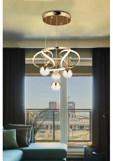 Modern Led Avize 3 Renkli Işık Beyaz- Sarı-günışığı