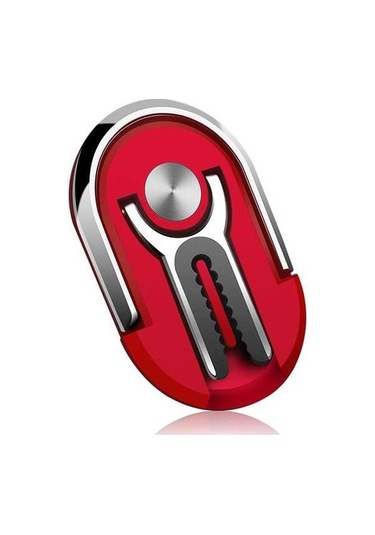 Pazly Araba Telefon Tutucu Parmak Yüzükleri Standı Havalandırma Klipsi Kırmızı