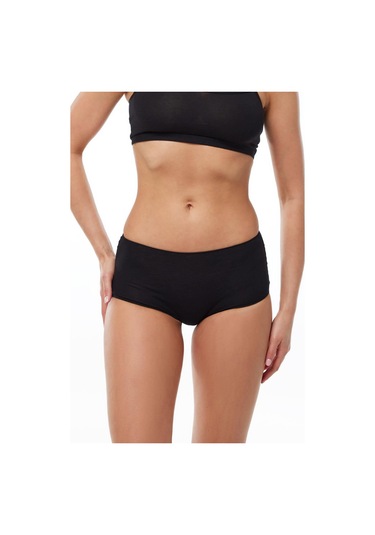 Malabadi 1053 2'li Paket Kadın Modal Geniş Kenarlı İz Yapmayan Slip & Külot Siyah