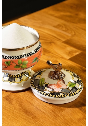 Emaye Ayaklı Şekerlik Paradise