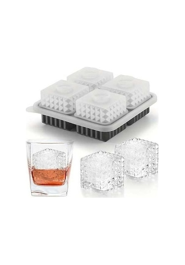 Didadodo Tepsi Silikon Küp Kapaklı Çikolata Buz Kalıbı Siyah Fonksiyonel Çok Amaçlı Siyah